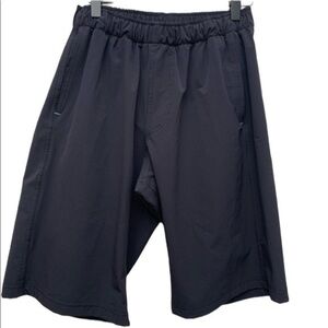 Myles Apparel Everyday Shorts Long Black Stretch Athletic Nylon Spandex